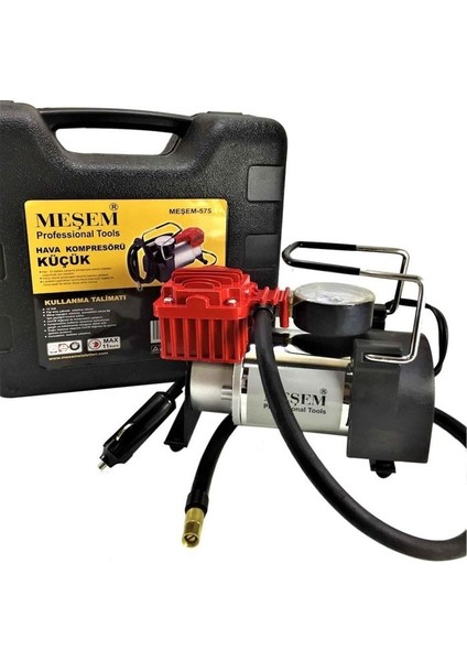 Meşem-575 12 Volt Çakmaklık Girişli Araç Kompresörü Lastik Şişirme Pompası