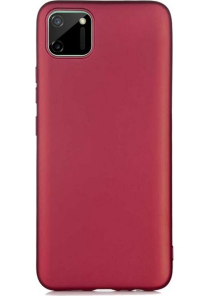 Case 4U Oppo Realme C11 Kılıf Klasik Mat Renkli Yumuşak Premier Silikon Koyu Mor