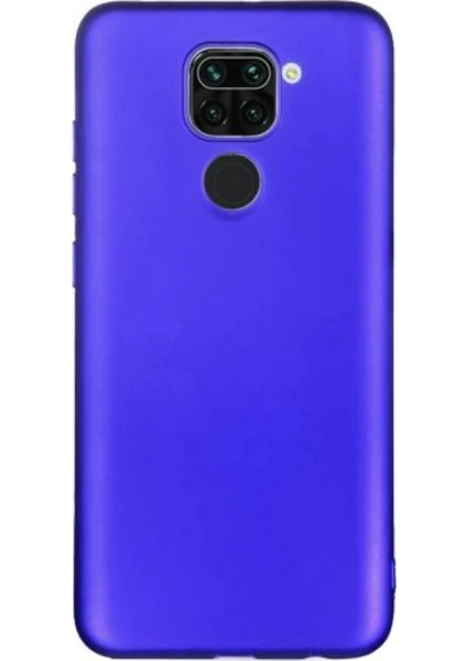 Case 4U Xiaomi Redmi Note 9 Kılıf Klasik Mat Renkli Yumuşak Premier Silikon Mavi