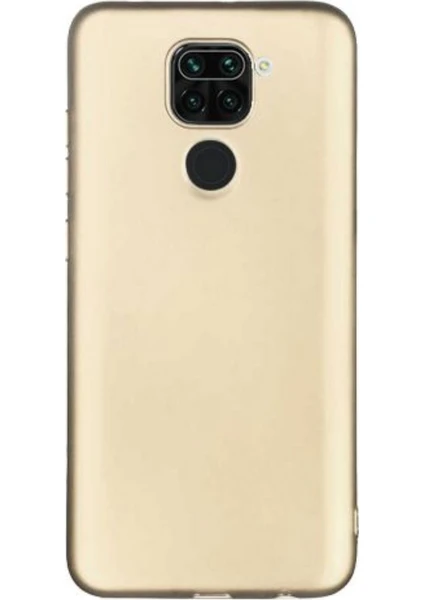 Case 4U Xiaomi Redmi Note 9 Kılıf Klasik Mat Renkli Yumuşak Premier Silikon Altın