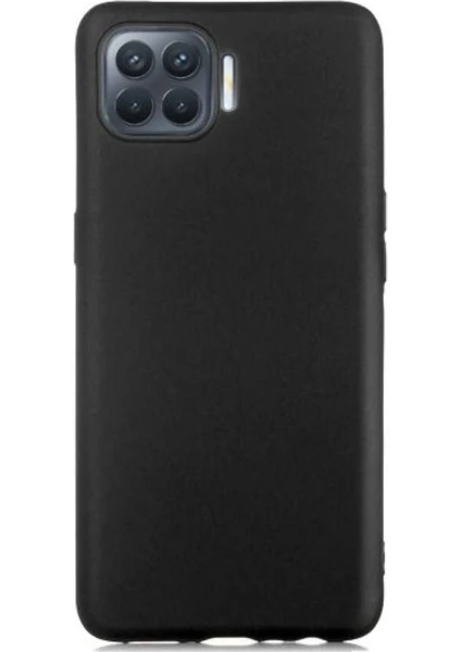 Case 4U Oppo Reno 4 Lite Kılıf Klasik Mat Renkli Yumuşak Premier Silikon Siyah