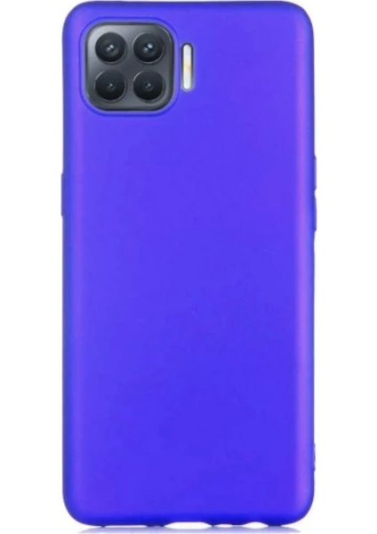 Case 4U Oppo Reno 4 Lite Kılıf Klasik Mat Renkli Yumuşak Premier Silikon Mavi