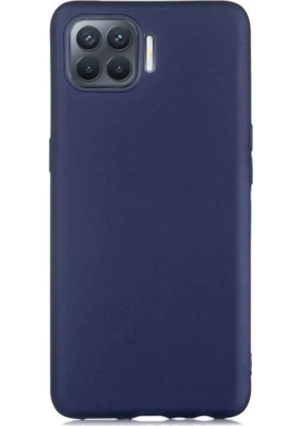 Case 4U Oppo Reno 4 Lite Kılıf Klasik Mat Renkli Yumuşak Premier Silikon Lacivert