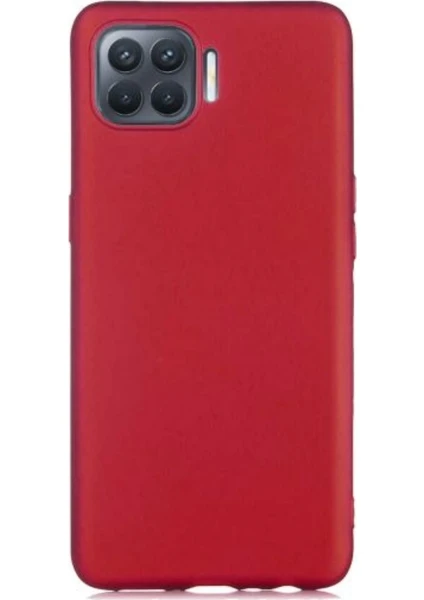 Case 4U Oppo Reno 4 Lite Kılıf Klasik Mat Renkli Yumuşak Premier Silikon Koyu Mor