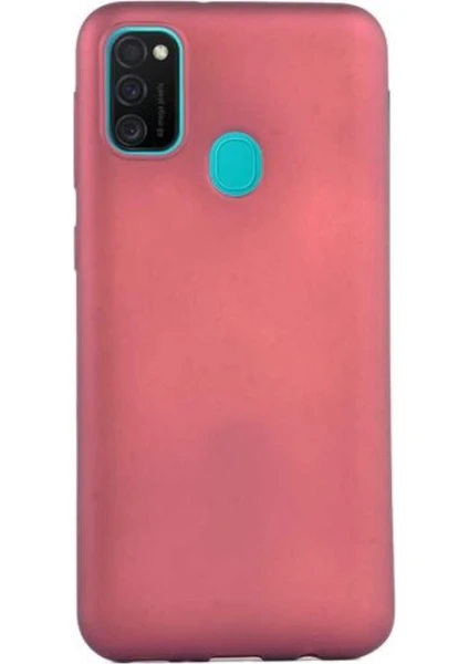 Case 4U Samsung Galaxy M21 Kılıf Klasik Mat Renkli Yumuşak Premier Silikon Koyu Mor