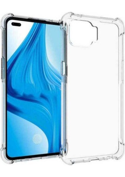 Oppo Reno 4 Lite Kılıf Köşe Korumalı Darbe Emici Anti Shock Arka Kapak Şeffaf