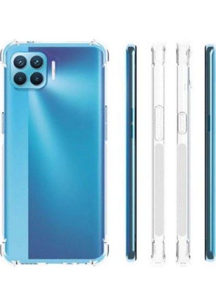 Oppo Reno 4 Lite Kılıf Köşe Korumalı Darbe Emici Anti Shock Arka Kapak Şeffaf