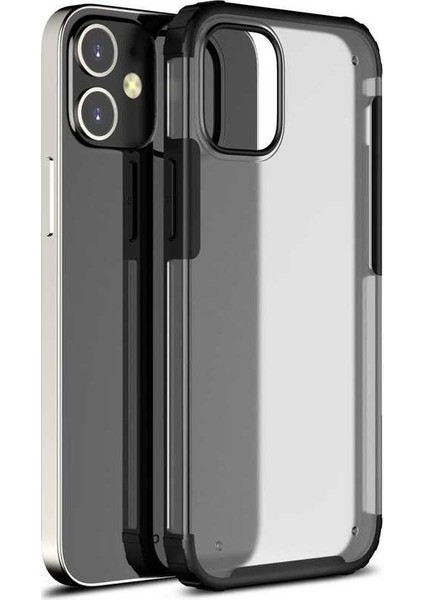 - Apple iPhone 12 Mini - Kılıf Koruyucu Sert Volks Kapak - Siyah