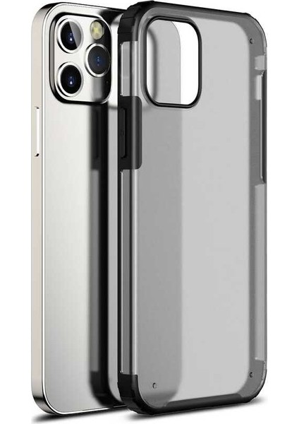 - Apple iPhone 12 Pro Max - Kılıf Koruyucu Sert Volks Kapak - Siyah