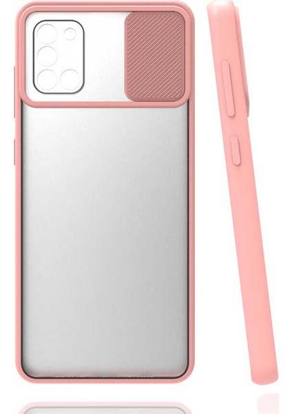 Kilifone - Galaxy A31 Uyumlu Kılıf Slayt Sürgülü Arkası Buzlu Lensi Kapak