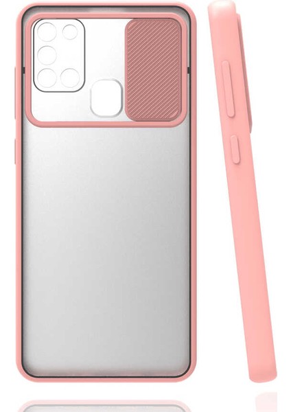 Kilifone - Galaxy M31 Uyumlu Kılıf Slayt Sürgülü Arkası Buzlu Lensi Kapak