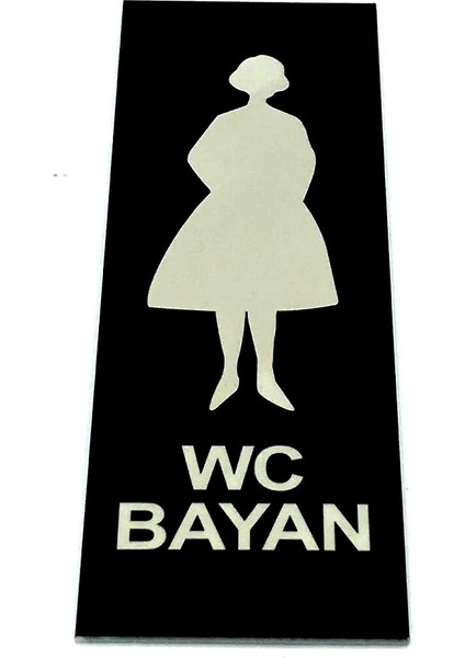 Wc Tuvalet Tabelası Bayan Bay Takım 2 Adet Kapı Yönlendirme Levha