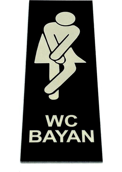 Wc Tuvalet Tabelası Bayan Bay Takım 2 Adet Kapı Yönlendirme Levha
