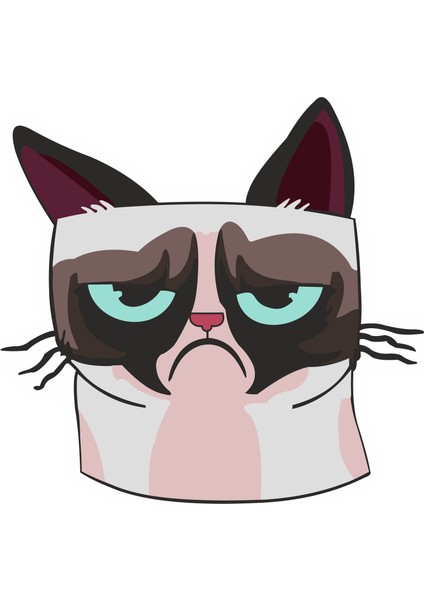Üzgün Kedi Sticker 00460