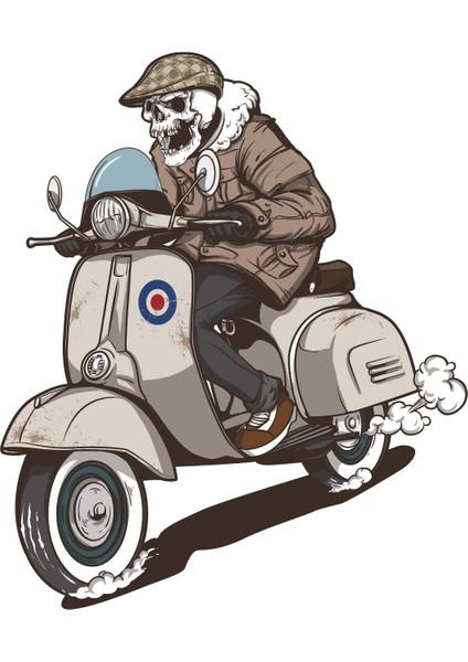 Vespa Kurukafa Kuru Kafa Kurukafa Sticker 00467