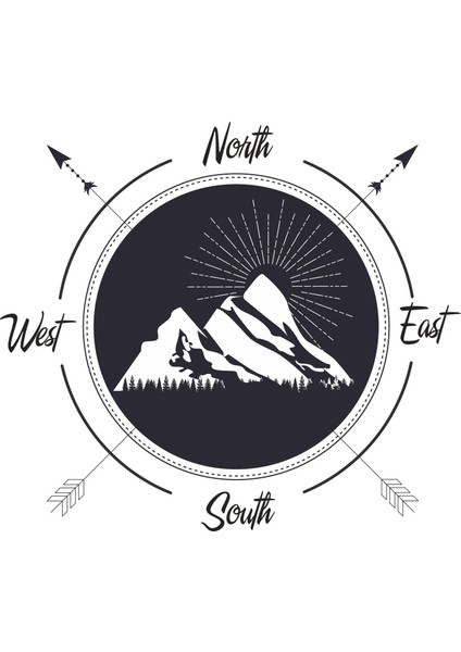 Pusula Offroad Off Road 4x4 Compass Adventure Sticker 00498