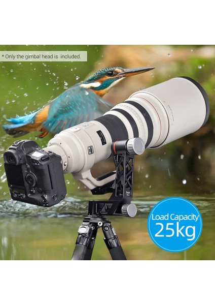 Xgh-3 Panoramik Gimbal Tripod Kafası Alüminyum