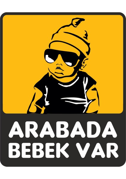 Arabada Bebek Var Sticker 00650