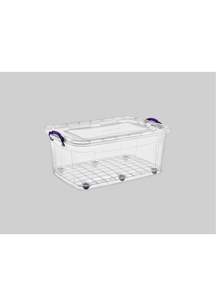 4 Adet Poly Time Tekerlekli Saklama Kabı Multibox 50 Lt E5