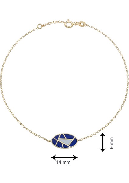 Kadın 14 Ayar Altın Mineli Bileklik modelleri