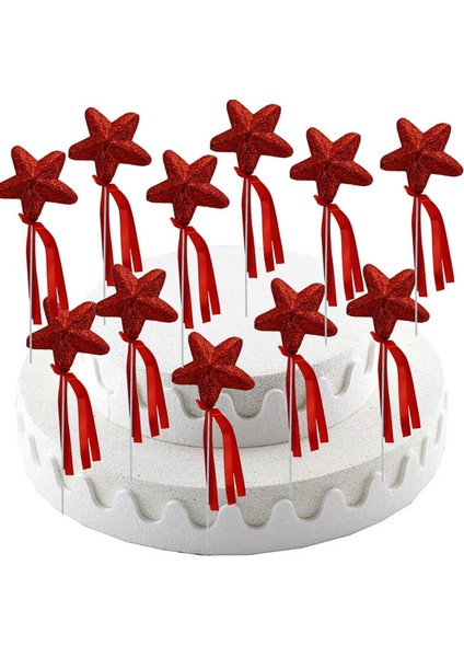Yıldız Çubuk, 23 cm x 5,5 cm Kırmızı - 10 Adet