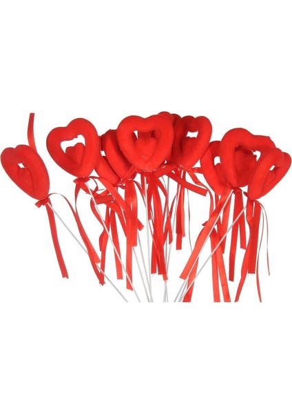 Kalp Çubuk Iç Içe Kalp, 21 cm x 4,5 cm - 10 Adet fiyatları