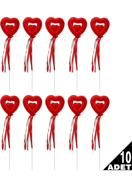 Kalp Çubuk Iç Içe Kalp, 21 cm x 4,5 cm - 10 Adet modelleri