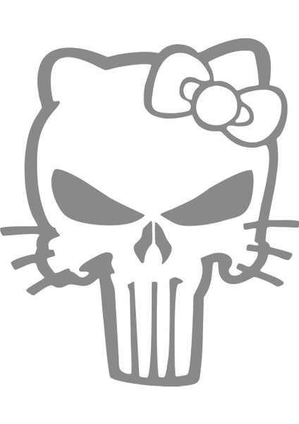 Dişi Punisher Kurukafa Kuru Kafa Sticker 00528