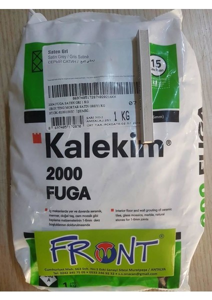 2002 Fuga Derz Dolgu 1 kg Gri