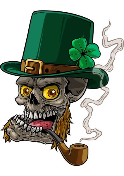 Şapkalı Kurukafa Kuru Kafa Sticker 00531