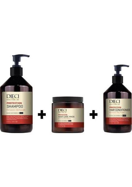 Protection Şampuan 1000 ml + Condıtıoner 500 ml + Maske 500 ml