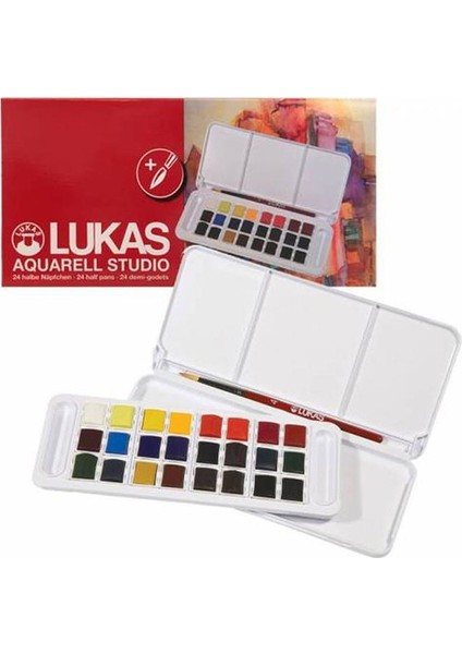 Aquarell Studio Tablet Sulu Boya Seti 24 Renk 1/2 Tablet