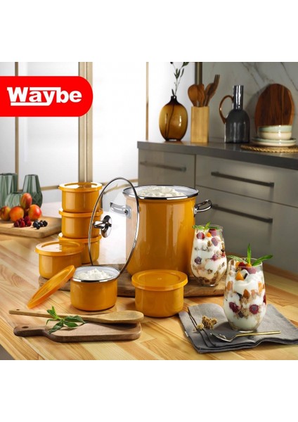 Waybe Emaye Yoğurt Mayalama Seti