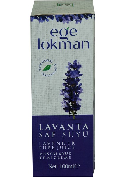 Doğal Lavanta Saf Suyu Makyaj ve Yüz Temizleme 100 ml Spreyli Cam Şişe