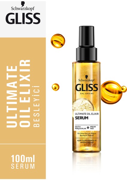 Schwarzkopf Gliss Ultimate Oil Elixir Bakim Serumu 100 Ml