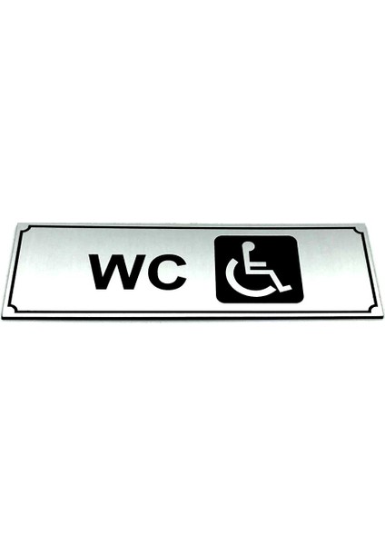 Wc Tuvalet Tabelası Engelli Kapı Yönlendirme Levhası 5 cm x 15 cm