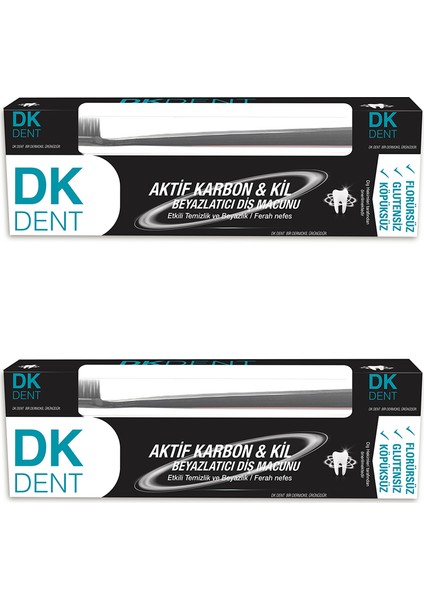 Dkdent Karbonlu Diş Macunu 75 ml x 2 Adet