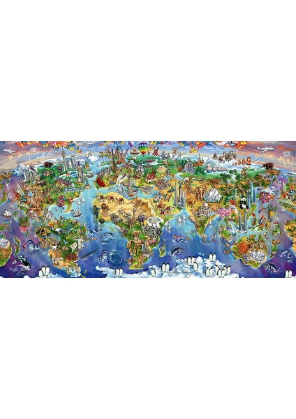 2000 Parça Dünya Harikaları Panorama Puzzle