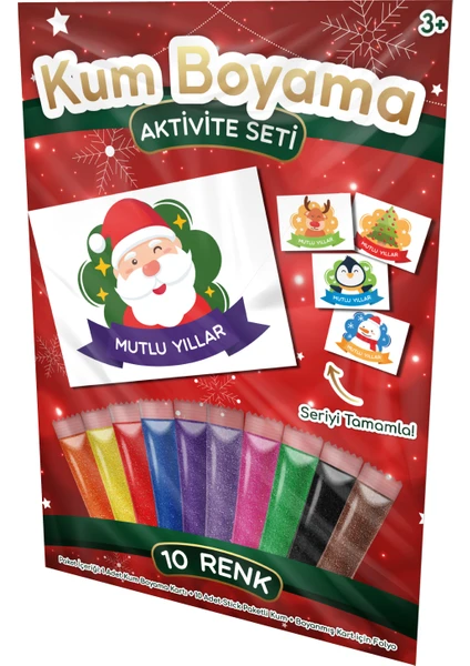 Kumbo Kum Boyama Noel Baba Yılbaşı Özel Kum Boyama Aktivite Seti