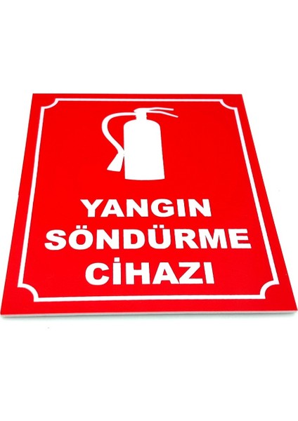 Yangın Söndürme Çihazı Duvar Yönlendirme Levhası 10 cm x 12 cm