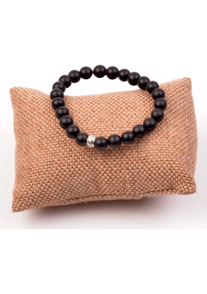 Mat Obsidyen Taşı Bileklik - 8 mm fırsatları