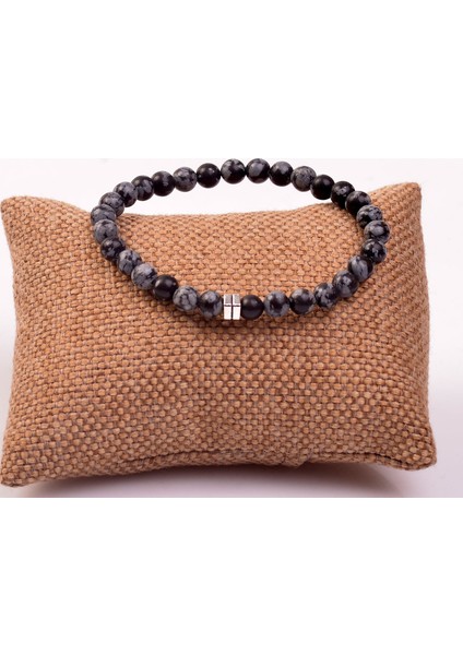 Obsidyen Taşı Bileklik ( 6 mm )