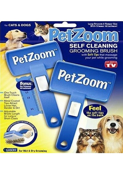 Petzoom Tüy Toplayıcı Tarak Kedi Köpek Tüy Kesme Tarağı Fırçası