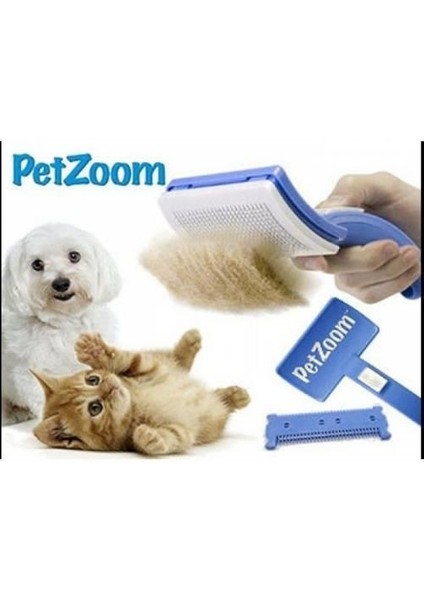 Petzoom Tüy Toplayıcı Tarak Kedi Köpek Tüy Kesme Tarağı Fırçası