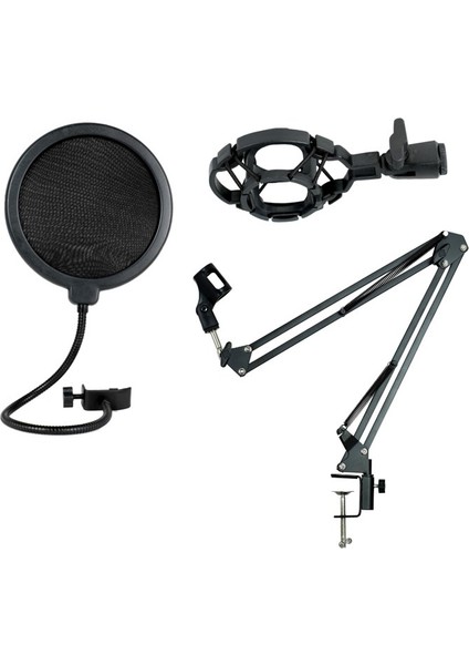 As-21 Stüdyo Mikrofon Standı + Shock Mount + Pop Filtre