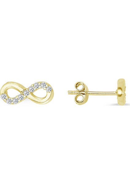 Altınsepeti Gümüş Altın Kaplama Sonsuzluk Küpe G128KPR2