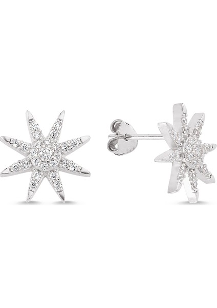 Altınsepeti Gümüş Sekiz Köşe Yıldız Küpe G127KP