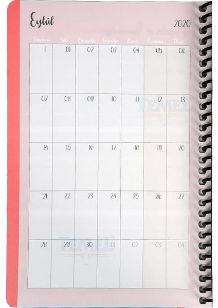 Sert Kapaklı Haftalık Akademik Ajanda No:7 fiyatları