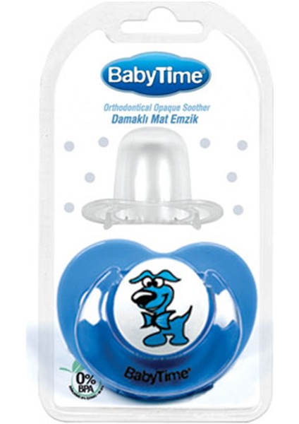 Babytime Damaklı Mat Emzik BT138-2 Mavi