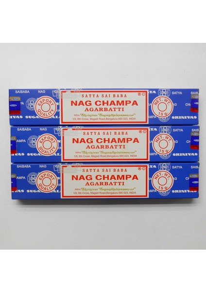 Nag Champa Tütsü Üçlü Set